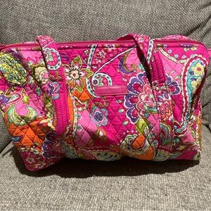 Vera Bradley, pink Paisley, duffel bag.